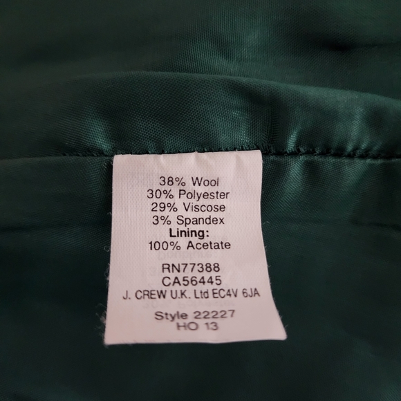 J. Crew the Pencil Skirt Blackwatch Plaid 10 Womens Blue Green Wool Blend - Picture 8 of 9